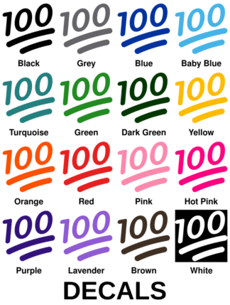 100 One-Hundred Emoji Decals